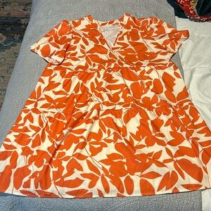 Orange Printed Dress